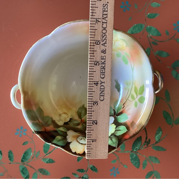 Nippon bowl, hand-painted, 7” in diameter, lovely floral pattern. Vintage. - Picture 10 of 10